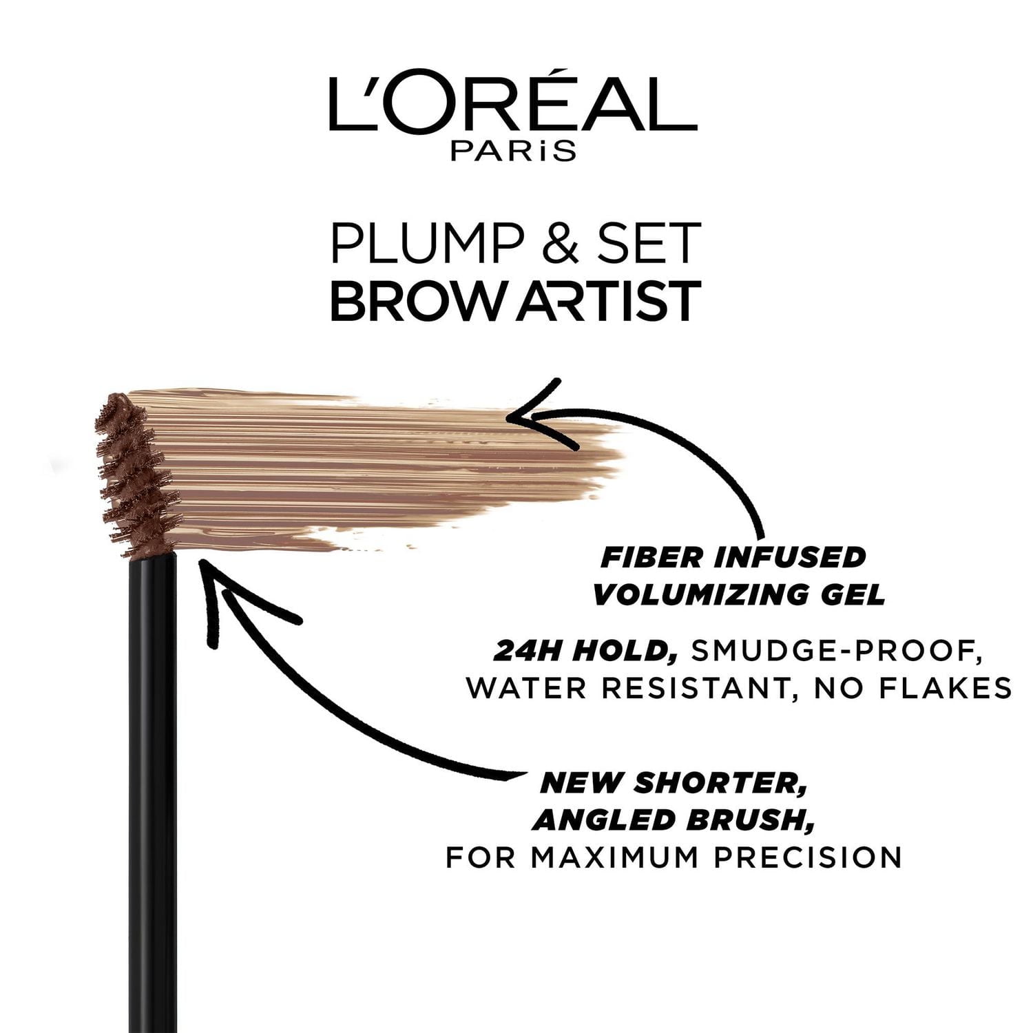 L'Oreal Paris Brow Artist Plump & Set, Volumizing Eyebrow Gel, 101 Blonde, 3.52 fl. oz., Volumizing Eyebrow Gel.