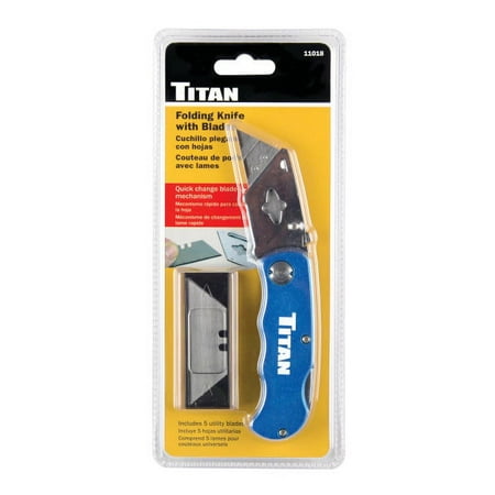 UPC: 0802090110184 | Titan Tools 11018 Folding Utility Knife