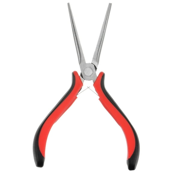 Uxcell Mini Needle Nose Pliers 4.5" Mini Flat Jaw Precision Plier with Plastic Handle for DIY Crafts