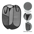 thumbnail image 3 of Unique Bargains Mesh Laundry Hamper, Collapsible Laundry Baskets Bag, Black, 3 of 7