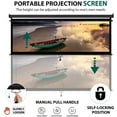 thumbnail image 2 of VIVOHOME 100 Inch Indoor & Outdoor Manual Pull Down Projector Screen, HD, Black, (Condition), 1 Count, 2 of 6