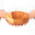 thumbnail image 3 of Round Scallop Acacia Wood Bowl 2-Pack, 3 of 5