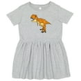 thumbnail image 3 of Inktastic Roaring T-rex Girls Toddler Dress, 3 of 5
