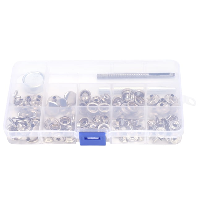 Bouton-pression, 123 Pcs Kit de Boutons-Pression en Cuir, Kit de Boutons-Pression Conçu pour la Précision
