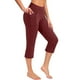 thumbnail image 1 of Gibobby Leggings deportivos mujer para yoga Pantalones de yoga para mujer Bolsillos Pantalones de entrenamiento de cintura alta Pantalones casuales(Vino,XL), 1 of 5