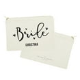 thumbnail image 2 of Bride Personalized Cotton Canvas Cosmetic Bag, 2 of 4