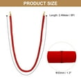 thumbnail image 2 of Uxcell 8 Feet Red Velvet Stanchion Rope Crowd Control Barrier Rope with Snap Hooks for Posts Stands, Golden, 2 of 6
