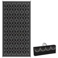 thumbnail image 1 of Outsunny Tapis Extérieur Réversible pour VR, 9 Pieds x 18 Pieds, Lanterne, Noir et Gris, 1 of 10