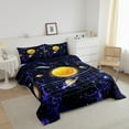 thumbnail image 2 of Universe Themed Bedding Set Outer Space Twin Comforter Set Solar System Bedding Comforter Sets, Space Planet Print Duvet Insert for Teens Purple Galaxy Starry Sky Quilt, 2 of 5