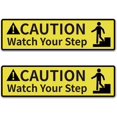 thumbnail image 1 of xianyou-2 PCS Autocollants de Signalisation "Attention Watch Your Step", Installation Facile Autocollants de Sécurité en Vinyle pour Sécurité au Travail et Sol Humide, 1 of 4