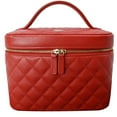 thumbnail image 1 of Pre-Owned CHANEL Vanity Caviar Leather Cosmetic Satchel Bag Red, 1 of 1