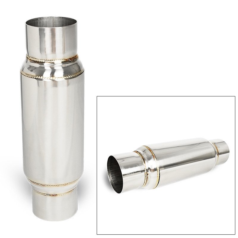 3 inches In/Out Stainless Steel 9 inch Glass Pack Muffler Resonator