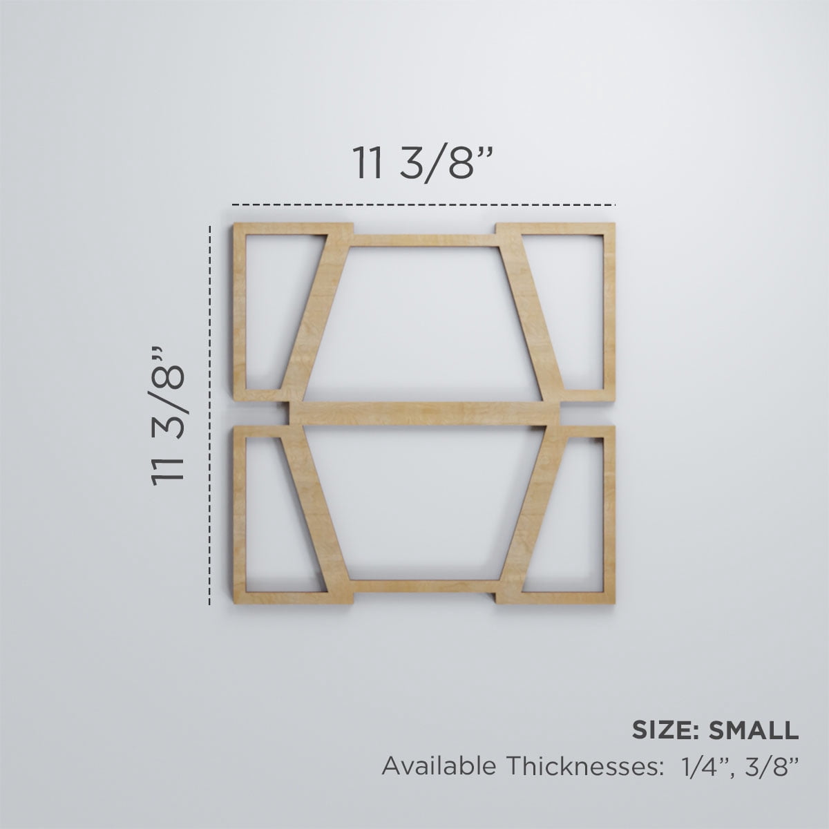 Ekena Millwork 11 3/8"W x 11 3/8"H x 1/4"T Small Greeley Decorative Fretwork Wood Wall Panels, Wood (Paint Grade)