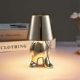 thumbnail image 1 of Bedside Touch Table Lamp, Gold Thinker Lamp Desk Light Cordless Rechargeable Portable Decorative Nightstand Lamp With Usb Charging_The Ultimate Gift, 1 of 5