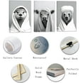 thumbnail image 6 of ZHONGYUTONG Bathroom Animal Wall Art 3 Pieces Cute Otter Highland Cow Bear Wearing Bathrobe Funny Poster Black White Canvas Prints for Toilet Restroom Framed (11.00" x 14.00" x 3PCS), 6 of 7