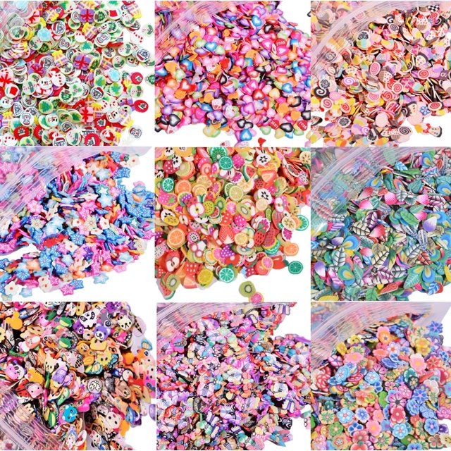 EHOPE Rebanadas de frutas en 3D, rebanadas de arcilla polimérica, rebanadas de frutas para decoración de uñas, rebanadas de polímero, suministros para decoración de uñas y decoración de teléfonos móvi