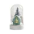 thumbnail image 2 of Cúpula de cristal para mesa navideña, regalo de Navidad, decorativa, iluminada, para Navidad. casa verde, 2 of 9