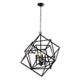 thumbnail image 4 of Y-Decor  4 light Chandelier in Black finish, 4 of 5
