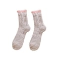 thumbnail image 1 of WEAIXIMIUNG Open Toe Compression Socks Women Fuzzy Socks Slipper Socks Microfiber Sleeping Socks Soft Home Winter Socks for Women, 1 of 3