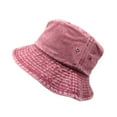 thumbnail image 1 of Unisex Washed Old Sunscreen Shade Solid Color Breathable Hole Hollow Denim Fisherman Hat, 1 of 2