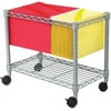 Safco 5201GR Wire Mobile File 1 Shelf - 300 lb Capacity - 4 Casters - 2" Caster Size - Steel - x 14" Width x 24" Depth x 20.5" Height - Gray - 1 Each
