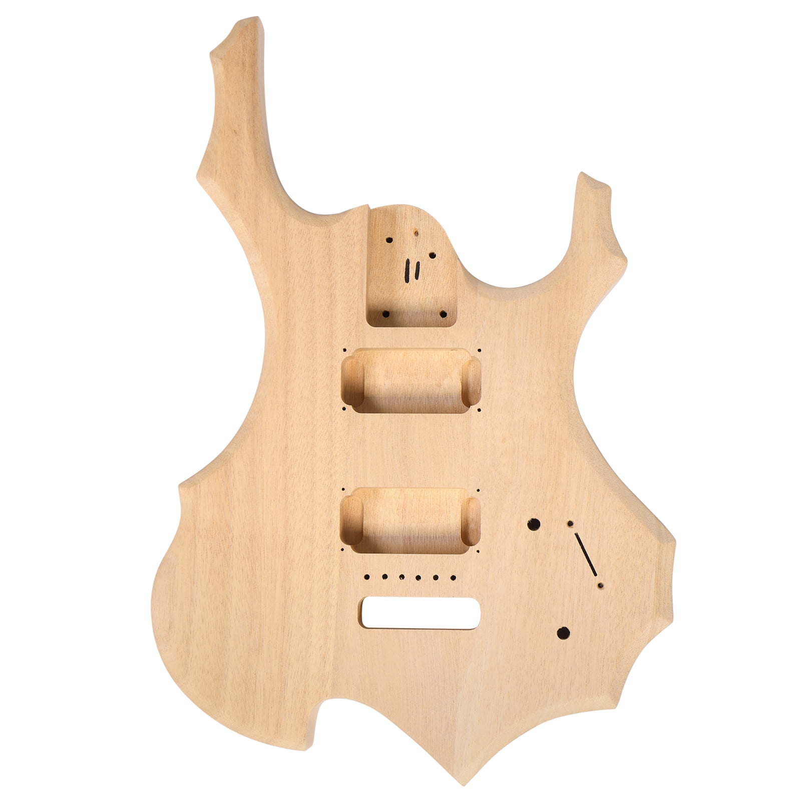 Ktaxon DIY 6 String Electric Guitar Kits Flame Shaped Style with Mahogany Body, Maple Neck and Accessories