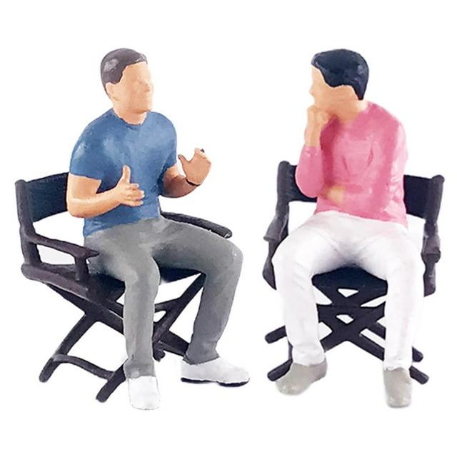 Figuras de diorama Sunnimix Muñeco de Resina Personaje de Película en Miniatura 1:64 Azul Rosado