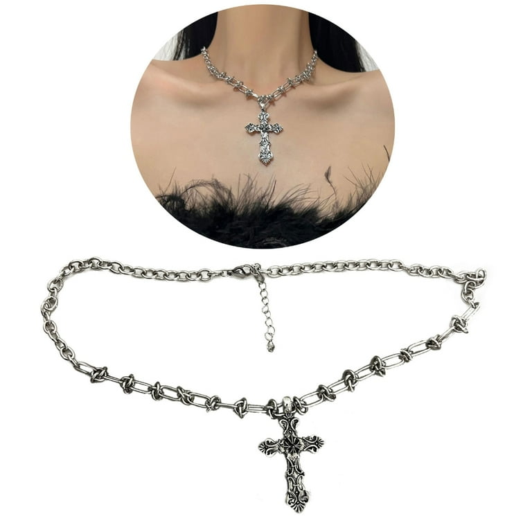 アクセサリー Order CROSS necklace ZPAQI Vintage Cross Pendant Necklace for Women Men Chain