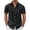 Black, variant on Men's Button Down Shirt Short Sleeve Turndown Solid Color Casual Breathable Tops Summer Business Dress Shirt Light Blue XL