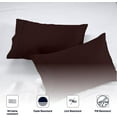 thumbnail image 3 of Dee's Collection Set of 2 Pillowcase Set 100% Egyptian Cotton 600 TC Premium Bedding (Standard, Chocolate), 3 of 3