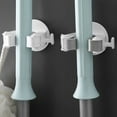 thumbnail image 4 of Cheers.US 3Sets Broom Holder, Sturdy Broom Holder Wall Mount, Broom Gripper Holds Self Adhesive No Drilling Super Anti-Slip, Broom and Dustpan Hanger for Home, Kitchen, Garden, 4 of 7