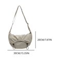 thumbnail image 2 of Bolso cruzado de media luna para mujer Bolso de media luna de nailon con cordón Bolso bandolera simple, 2 of 9