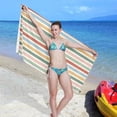 thumbnail image 6 of GZHJMY Trendy Stripes Beach Towel,Absorbent Quick Dry Sport Towel Oversized Lightweight Soft Bath Towel for Travel Sports Pool Swimming Bath Camping 30x60in, 6 of 7