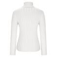 thumbnail image 4 of Womens Sweater Turtleneck Ribbed Knit Basic Pullover Sweater Slim Long Sleeve Soft Solid Color Tops Blouse Casual Basic Rib Tops, 4 of 6