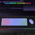 thumbnail image 4 of Wagpak Wireless Keyboard and Mouse Combo RGB Backlit Rechargeable 2.4GHz Quiet 108 keys Keyboard-Purple, 4 of 8