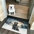 thumbnail image 2 of Hello Winter Labrador Retriever Welcome Snowy Night Watercolor Vintage Doormat Lab Dog Lover Gifts Indoor Outdoor Welcome Mat - 01011, 2 of 5
