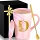 thumbnail image 1 of Taza de café de cerámica personalizada MNZZ de mármol rosa con tapa, 1 of 7