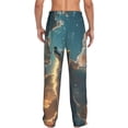 thumbnail image 2 of Bixox Men's Starry Sky Cloud Wolf Patterned Pajama Pants with Pockets Lounge Clothes for Home, 2 of 5