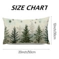 thumbnail image 3 of QKZF Christmas Pillow Covers 12x20 Set of 2 Watercolor Christmas Trees Decorations Christmas Pillows Snowflake Holiday Cushion Case for Home Couch 12x20inch, 3 of 8
