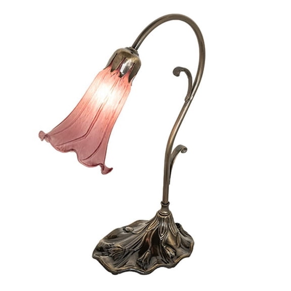 Meyda Tiffany 51594 15" Tall Gooseneck Table Lamp - Brass
