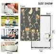 thumbnail image 6 of Yayeee 2 Pack Hand Towels for Bathroom 100% Cotton 16" x 28" Kitchen Towel, Halloween Dancing, 6 of 7