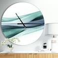 thumbnail image 2 of DesignArt Fractal Lines Grey Blue Large Wall Clock, 2 of 2