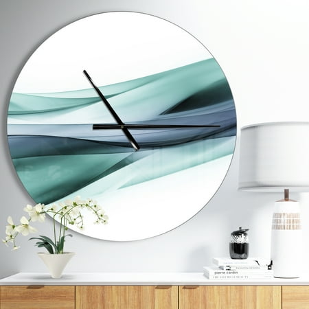 Designart Fractal Lines Grey Blue Large Wall Clock Canada - Large Blue Wall Clock Canada Designart Fractal Lines Grey Blue Large Wall Clock Canada - Large Blue Wall Clock Canada
