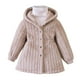thumbnail image 1 of Gibobby Grandes NiñosChaqueta con capucha a de viento de invierno para niñas pequeñas Chaqueta de abrigo de lana cálida para niños(Caqui, 18-24 Meses), 1 of 5