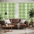 thumbnail image 2 of Ambesonne Mid Century Window Curtains, Atomic Boomerang, Each 28" W x 95" L, Apple Green Indigo, 2 of 5
