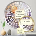 thumbnail image 3 of Designart "composition Fusion I" Abstract Collages Radial Dot Round Wall Mirror - Abstract Oval Printed Decorative Mirror - Multiple Color Options, 3 of 5