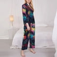 thumbnail image 3 of Naloa Colorful Patterned Rabbit Pajamas for Women Set, Womens Pajama Sets, Lounge Sets for Women, 2pjs for Women-XX-Large, 3 of 7