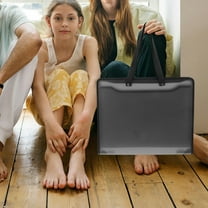 HIAKDOFT File Holder Bag 1Pcs Artwork Storage Solution for School Use Black Plastic Large Capacity