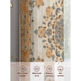 thumbnail image 6 of Burnt Orange Boho Sheer Curtains 63 Inch Length 2 Panels Set, Southwestern Ethnic Geometric Voile Window Treatment Rod Pocket Curtains Sheers Drapes for Bedroom/Living Room/Kitchen 52x"63"x2, 6 of 7