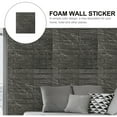 thumbnail image 4 of OUNONA Wallpaper Removable Brick Foam Black Gray Living Room 1Set, 4 of 8